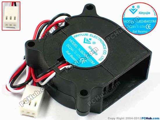 72020 Xinyujie DC- Bearing OEM- Blower Fan XJB24B4020M, w200x3x3, 0.07A Xinyujie DC- Bearing OEM- Blower Fan 