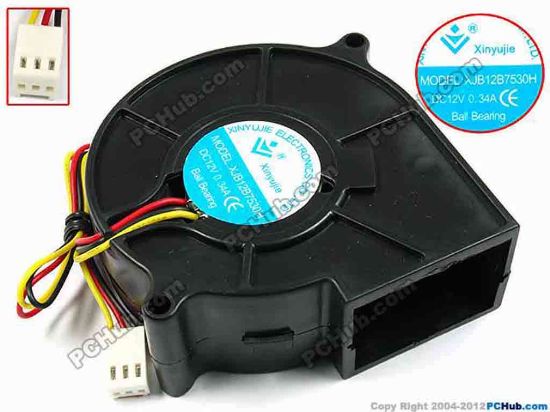 72050 Xinyujie DC- Bearing OEM- Blower Fan XJB12B7530H, w220x3x3, 0.34A Xinyujie DC- Bearing OEM- Blower Fan 
