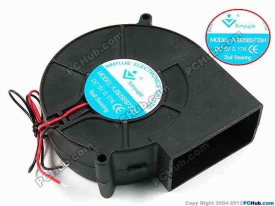 72085 Xinyujie DC- Bearing OEM- Blower Fan XJB05B9733H, w265x2, 0.17A Xinyujie DC- Bearing OEM- Blower Fan 