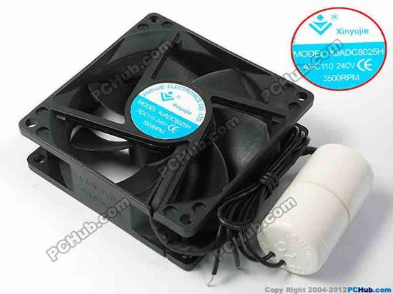 72286 Xinyujie 110V to 240V OEM- Square Fan XJADC8025H, w430x2, ADC110-240V, 3500RPM Xinyujie 110V to 240V OEM- Square Fan 