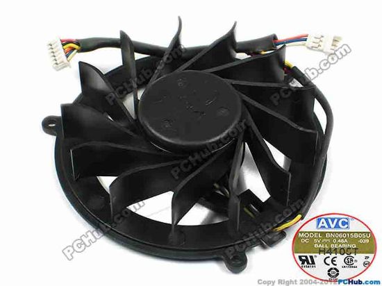 72449 AVC BN06015B05U Cooling Fan  -039, dia65x16, w115x6x6, 5V 0.48A, Bare Fan AVC BN06015B05U Cooling Fan  