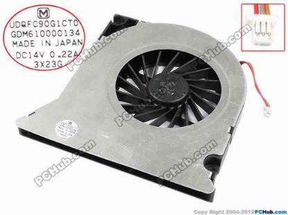 72488 Panasonic UDQFC90G1CT0 Server - Blower Fan bw90x103x14, w40x3x3, 14V 0.22A Panasonic UDQFC90G1CT0 Server - Blower Fan 