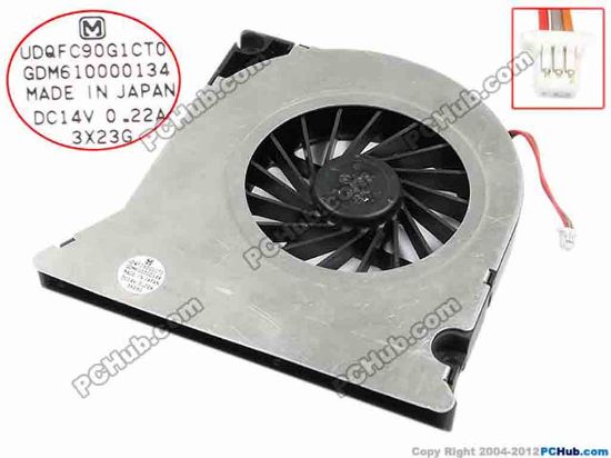72488 Panasonic UDQFC90G1CT0 Server - Blower Fan bw90x103x14, w40x3x3, 14V 0.22A Panasonic UDQFC90G1CT0 Server - Blower Fan 