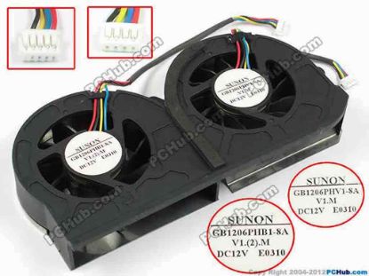 72532 SUNON GB1206PHB1-8A Cooling Fan  V1.(2).M, DC12V, Bare Fan SUNON GB1206PHB1-8A Cooling Fan  