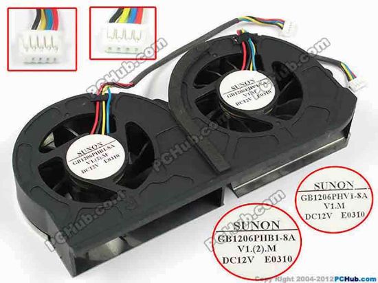 72532 SUNON GB1206PHB1-8A Cooling Fan  V1.(2).M, DC12V, Bare Fan SUNON GB1206PHB1-8A Cooling Fan  