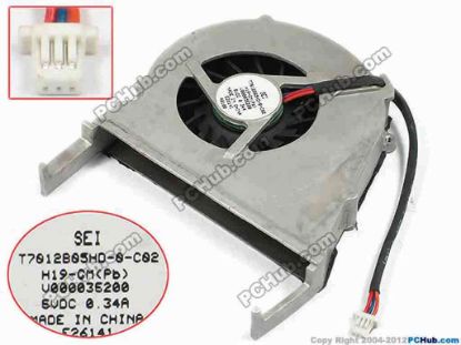 72706 SEI T7012B05HD-0-C02 Cooling Fan  V000035200, w70x3x3, 5V 0.34A, Bare Fan SEI T7012B05HD-0-C02 Cooling Fan  