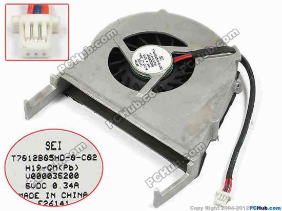 72706 SEI T7012B05HD-0-C02 Cooling Fan  V000035200, w70x3x3, 5V 0.34A, Bare Fan SEI T7012B05HD-0-C02 Cooling Fan  