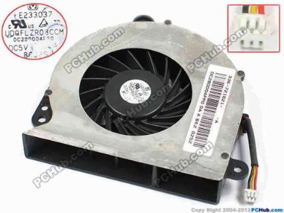 72709 Panasonic UDQFLZR08CCM Cooling Fan  bw70x65x12.5, w30x3x3, 5V 0.16A, Bare Fan Panasonic UDQFLZR08CCM Cooling Fan  