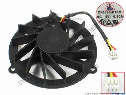 72775 SAM LAM CF0550-B10M Cooling Fan  dia48.5x10, w40x3x3, 5V 0.30A, Bare Fan SAM LAM CF0550-B10M Cooling Fan  
