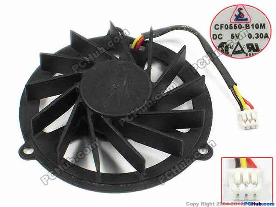 72775 SAM LAM CF0550-B10M Cooling Fan  dia48.5x10, w40x3x3, 5V 0.30A, Bare Fan SAM LAM CF0550-B10M Cooling Fan  