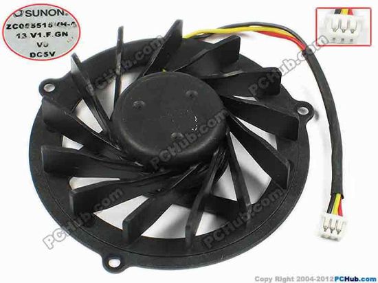 72776 SUNON ZC055515VH-A Cooling Fan  13.V1.F.GN, dia55x12, w70x3x3, 5V, Bare Fan SUNON ZC055515VH-A Cooling Fan  