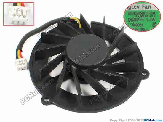 72778 SUNON 054509VH-8A Cooling Fan  11.MS.B1177.F, dia48.5x11, w40x3x3, 5V 1.4W, Bare SUNON 054509VH-8A Cooling Fan  