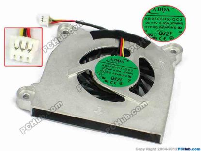73526 ADDA AB0505HX-QC3 Cooling Fan  CW840, w30x3x3, 5V 0.30A, Bare Fan "NEW" ADDA AB0505HX-QC3 Cooling Fan