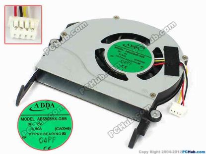 73531 ADDA AB6505HX-GBB Cooling Fan  CWZH9, w20x4x4, 5V 0.50A, Bare Fan "NEW" ADDA AB6505HX-GBB Cooling Fan  
