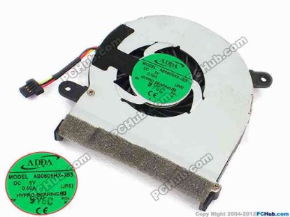 73558 ADDA AB0605HX-JB3 Cooling Fan  JR5, w25x3x3, 0.50A, Bare Fan, "NEW" ADDA AB0605HX-JB3 Cooling Fan  