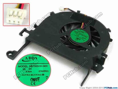 73656 ADDA AB7305HX-G03 Cooling Fan  CWZRD, w30x3x3, 5V 0.50A, Bare Fan, "NEW" ADDA AB7305HX-G03 Cooling Fan  <span style="color: #ff0000; font-family: arial, helvetica, sans-serif arial, helvetica, sans-serif;">For&nbsp;</span><span style="background: #ececec; color: #ff0000; font-family: arial, helvetica, sans-serif; font-size: 10.5pt;">eMachines E732/E732G/E732Z/E732ZG</span>