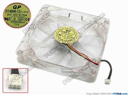 74449 Y.L FAN / Yate Loon D14BM-12 Server - Square Fan sq140x140x25, w65x3x3, 12V 0.70A Y.L FAN / Yate Loon D14BM-12 Server - Square Fan 