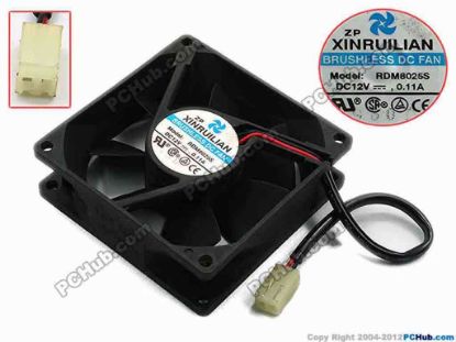 74486 XIFAN / Xinruilian RDM8025S Server - Square Fan sq80x80x25, w130x2x2, 12V 0.11A XIFAN / Xinruilian RDM8025S Server - Square Fan 