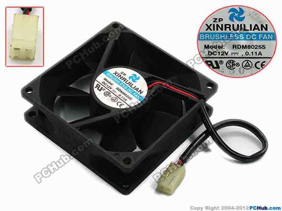 74486 XIFAN / Xinruilian RDM8025S Server - Square Fan sq80x80x25, w130x2x2, 12V 0.11A XIFAN / Xinruilian RDM8025S Server - Square Fan 