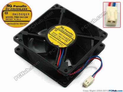 74552 Panasonic FBM-08A12M Server - Square Fan sq80x80x25, w90x2x2, 12V 0.16A Panasonic FBM-08A12M Server - Square Fan 