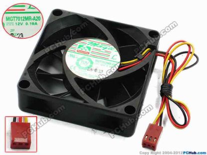 74558 Protechnic Magic MGT7012MR-A20 Server - Square Fan sq70x70x20, w205x3x3, 12V 0.19A  Protechnic Magic MGT7012MR-A20 Server - Square Fan 