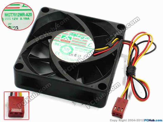 74558 Protechnic Magic MGT7012MR-A20 Server - Square Fan sq70x70x20, w205x3x3, 12V 0.19A  Protechnic Magic MGT7012MR-A20 Server - Square Fan 