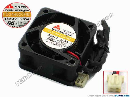 74573 Y.S TECH FD244020HB Server - Square Fan sq40x40x20, w300x2x2, 24V 0.05A Y.S TECH FD244020HB Server - Square Fan 
