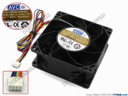74575 AVC 2B09238B48U Server - Square Fan P037, sq92x92x38, w450x4x4, 48V 0.70A AVC 2B09238B48U Server - Square Fan 