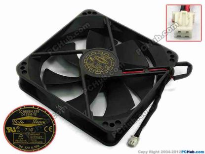 74592 Y.L FAN / Yate Loon D12SM-12 Server - Square Fan sq120x120x25, w150x2x2, 12V 0.30A Y.L FAN / Yate Loon D12SM-12 Server - Square Fan 