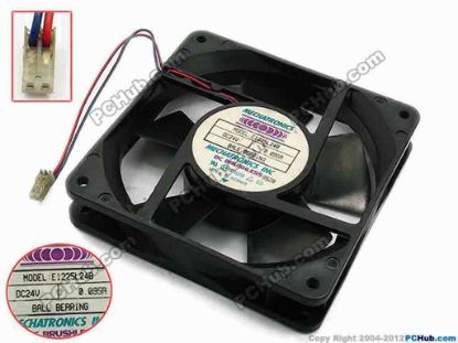 74610 MECHATRONICS E1225L24B Server - Square Fan sq120x120x25, w130x2x2, 24V 0.095A MECHATRONICS E1225L24B Server - Square Fan 