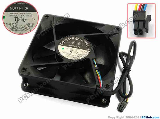 74617 Comair Rotron MS12ROX Server - Square Fan sq120x120x38, w300x4x4, 12V 0.8A Comair Rotron MS12ROX Server - Square Fan 