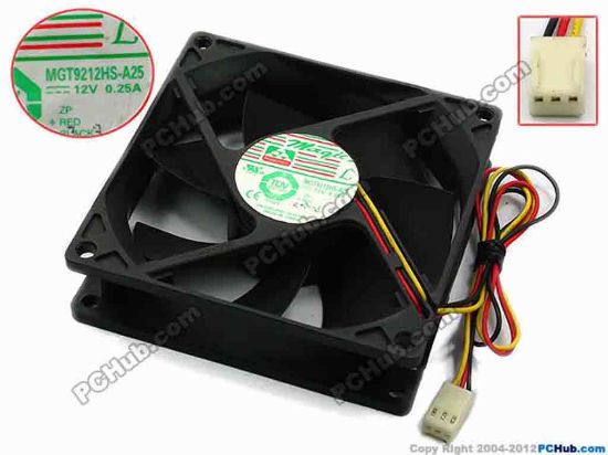 74665 Protechnic Magic MGT9212HS-A25 Server - Square Fan sq92x92x25, w250x3x3, 12V 0.25A Protechnic Magic MGT9212HS-A25 Server - Square Fan