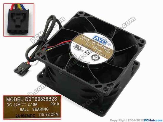 74771 AVC DBTB0838B2S Server - Square Fan P010, sq80x80x38, w300x4x4, 12V 2.10A  AVC DBTB0838B2S Server - Square Fan 