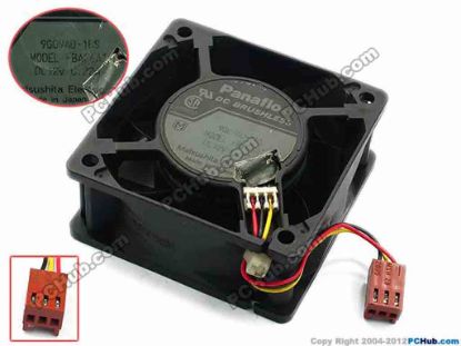 74891 Panaflo / Matsushita FBA06A12H Server - Square Fan sq60x60x25, w55x3x3, 12V 0.22A Panaflo / Matsushita FBA06A12H Server - Square Fan 