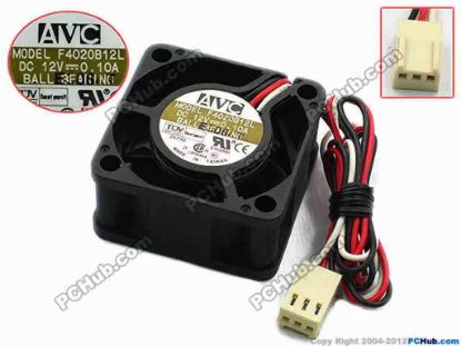 74926 AVC F4020B12L Server - Square Fan sq40x40x20, w300x3x3, 12V 0.10A AVC F4020B12L Server - Square Fan 