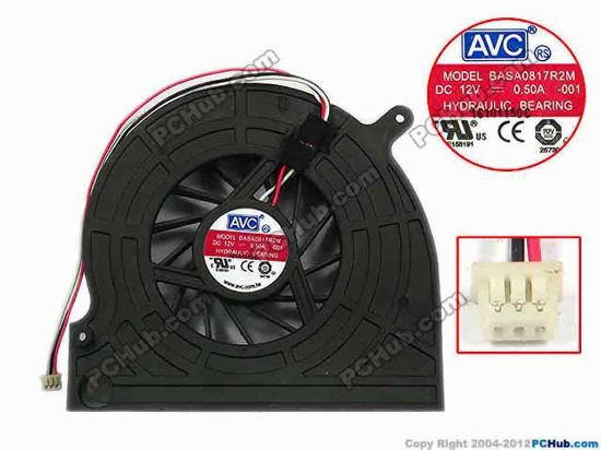 75055 AVC BASA0817R2M Server - Blower Fan -001, bw79x88x17, w120x3x3, 12V 0.50A AVC BASA0817R2M Server - Blower Fan 