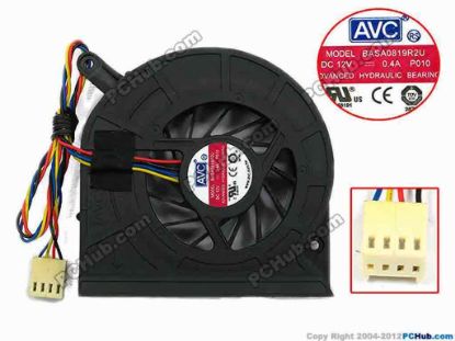 75128 AVC BASA0819R2U Server - Blower Fan P010, bw80x78x19, w215x4x4, 12V 0.4A AVC BASA0819R2U Server - Blower Fan 
