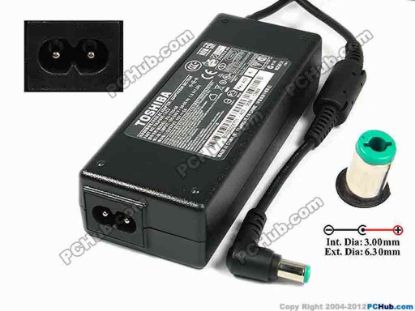 75189 Toshiba Common Item (Toshiba) AC Adapter- Laptop 15V 5A, 6.3/3.0mm, 2-Prong, New Toshiba Common Item (Toshiba) AC Adapter- Laptop 