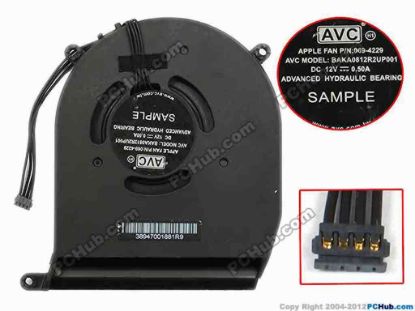 75208 Apple Mac Mini A1347 Cooling Fan  P/N : 069-4229, w75x4x4, 12V 0.50A, Bare fan Apple Mac Mini A1347 Cooling Fan  