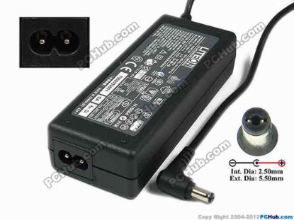 75236 LITE-ON PA-1750-02 AC Adapter- Laptop 19V 3.95A, 5.5/2.5mm, 2-Prong LITE-ON PA-1750-02 AC Adapter- Laptop <span class="span11" id="ctl00_ContentPlaceHolder1_ItemDesc1_lblItemDescription"><b>»In stock now ready to ship in 24 hours</b>. 
<p><span class="span11" id="ctl00_ContentPlaceHolder1_ItemDesc1_Label19"></span></p><span class="span11" id="ctl00_ContentPlaceHolder1_ItemDesc1_lblItemDescription">
<p><span id="ctl00_ContentPlaceHolder1_ItemDesc1_lblItemDescription">Liteon Model: PA-1750-02</span></p>
<p>INPUT: 100-240V~ 2.3A, 50-60Hz <br />
OUTPUT: 19V 3.95A 75W<br />
Connecter size: Int. Diameter: 2.50mm <br />
Ext. Diameter: 5.50mm<br />
Length : 10.00mm<br />
<br />
Dimensions: 127 x 51 x 31 mm</p>
<p>*Please do not mix up with another adapter with the same model number but different connector size, please check carefully the connector's measurement of your adapter.</p>
<p>**When buying any compatible AC adapter, please take note the type of power cord(2 or 3-prong) used.</p>
<p>***Please take note, 2 wire AC <a href="http://www.pchub.com/uph/category/356-0-0-1-2/Laptop-Spare-Part.html"><font color="#810081">power cord</font></a> not included.</p>
<p></p></span></span>