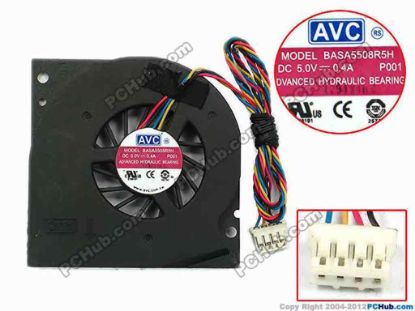 75243 AVC BASA5508R5H Server - Blower Fan P001, bw55x55x8, w265x4x4, 5V 0.4A AVC BASA5508R5H Server - Blower Fan