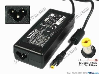 75271 LITE-ON PA-1750-02 AC Adapter- Laptop 20V 3.75A, Tip-A, 3-Prong LITE-ON PA-1750-02 AC Adapter- Laptop <span style="font-family: simsun; color: #000000; font-size: medium">
<div style="padding-bottom: 2px; border-right-width: 0px; background-color: #ffffff; padding-left: 2px; padding-right: 2px; font-family: verdana, sans-serif; border-top-width: 0px; border-bottom-width: 0px; color: #404040; font-size: 10pt; border-left-width: 0px; padding-top: 2px"><span class="span11" id="ctl00_ContentPlaceHolder1_ItemDesc1_lblItemDescription"><b>»In stock now ready to ship in 24 hours</b>.
<p><span class="span11" id="ctl00_ContentPlaceHolder1_ItemDesc1_Label19"></span></p><span class="span11" id="ctl00_ContentPlaceHolder1_ItemDesc1_lblItemDescription">
<p><span id="ctl00_ContentPlaceHolder1_ItemDesc1_lblItemDescription">Liteon Model: PA-1750-02</span></p>
<p>INPUT: 100-240V~ 2.3A, 50-60Hz&nbsp;<br />
OUTPUT: 20V 3.75A 70W<br />
Connecter size: Int. Diameter: 1.70mm&nbsp;<br />
Ext. Diameter: 5.50mm<br />
Length : 10.00mm<br />
<br />
Dimensions: 120 x 51 x 29 mm</p>
<p>*Please do not mix up with another adapter with the same model number but different connector size, please check carefully the connector's measurement of your adapter.</p>
<p>**When buying any compatible AC adapter, please take note the type of power cord(2 or 3-prong) used.</p>
<p>***Please take note, 3 wire AC&nbsp;<a href="http://www.pchub.com/uph/category/356-0-0-1-2/Laptop-Spare-Part.html"><font color="#810081">power cord</font></a>&nbsp;not included.</p></span></span></div></span>