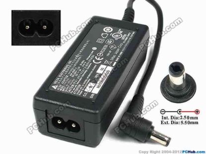 75290 Delta Electronics ADP-45AD AC Adapter- Laptop 15V 3A, 5.5/2.5mm, 2-Prong Delta Electronics ADP-45AD AC Adapter- Laptop <b>»In stock now ready to ship in 24 hours</b>. 
<p><span class="span11" id="ctl00_ContentPlaceHolder1_ItemDesc1_Label19"></span></p><span id="ctl00_ContentPlaceHolder1_ItemDesc1_lblItemDescription" style="font: 12px/20px verdana, arial, helvetica, sans-serif; color: #111111">
<p style="padding-bottom: 0px; margin: 0px; padding-left: 0px; padding-right: 0px; padding-top: 0px"><span id="ctl00_ContentPlaceHolder1_ItemDesc1_lblItemDescription" style="padding-bottom: 0px; margin: 0px; padding-left: 0px; padding-right: 0px; padding-top: 0px">Input : 100-240V 1.2A, 50/60Hz <br style="padding-bottom: 0px; margin: 0px; padding-left: 0px; padding-right: 0px; padding-top: 0px" />
Output : 15V 3A 45W </span></p>
<div>Connecter size: Int. Diameter: 2.50mm <br style="padding-bottom: 0px; margin: 0px; padding-left: 0px; padding-right: 0px; padding-top: 0px" />
Ext. Diameter: 5.50mm<br style="padding-bottom: 0px; margin: 0px; padding-left: 0px; padding-right: 0px; padding-top: 0px" />
<br style="padding-bottom: 0px; margin: 0px; padding-left: 0px; padding-right: 0px; padding-top: 0px" />
Dimension: 93 x 40 x 28mm<br style="padding-bottom: 0px; margin: 0px; padding-left: 0px; padding-right: 0px; padding-top: 0px" />
<br style="padding-bottom: 0px; margin: 0px; padding-left: 0px; padding-right: 0px; padding-top: 0px" />
<br style="padding-bottom: 0px; margin: 0px; padding-left: 0px; padding-right: 0px; padding-top: 0px" />
**When buying any compatible AC adapter, please take note the type of power cord(2 or 3-prong) used.<br style="padding-bottom: 0px; margin: 0px; padding-left: 0px; padding-right: 0px; padding-top: 0px" />
<br style="padding-bottom: 0px; margin: 0px; padding-left: 0px; padding-right: 0px; padding-top: 0px" />
***Please take note, 2 wire AC <a href="http://www.pchub.com/uph/category/356/Power-Core.html" style="padding-bottom: 0px; margin: 0px; padding-left: 0px; padding-right: 0px; padding-top: 0px"><font color="#0066cc">power cord</font></a> not included.</div></span>