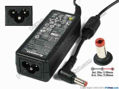 75307 Lenovo Common Item (Lenovo) AC Adapter- Laptop 20V 2A, 5,5/2.5mm 12mm, 3-Prong, New Lenovo Common Item (Lenovo) AC Adapter- Laptop <b>»In stock now ready to ship in 24 hours</b>.&nbsp;
<p><span class="span11" id="ctl00_ContentPlaceHolder1_ItemDesc1_Label19"></span></p><span class="span11" id="ctl00_ContentPlaceHolder1_ItemDesc1_lblItemDescription">Model: LN-A0403A3C<br />
<br />
LENOVO P/N: 36001672<br />
<p>INPUT: 100-240V~ 2.5A, 50-60Hz<br />
OUTPUT: 20V 2A 40W<br />
Connecter size: Int. Diameter: 2.50mm <br />
Ext. Diameter: 5.50mm<br />
<br />
Dimension: 90 x 37 x 27 mm </p>
<p>*When buying any compatible AC adapter, please take note the type of power cord(2 or 3-prong) used.</p>
<p>**Please take note, 3 wire AC <a shape="rect" href="http://www.pchub.com/uph/category/356-0-0-1-2/Laptop-Spare-Part.html"><font color="#810081">power cord</font></a> not included.</p></span>