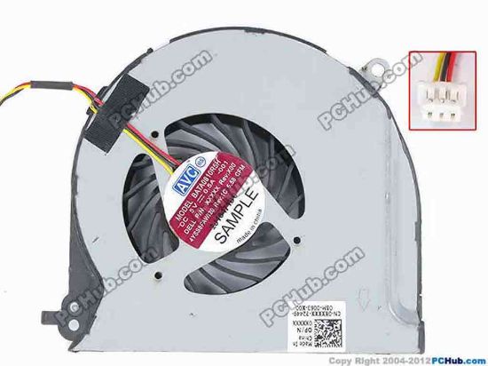 75526 AVC BATA0810R5H Cooling Fan  -001, bw78x72x10, w35x3x3, 5V 0.50A AVC BATA0810R5H Cooling Fan  