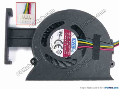 75534 AVC BATA0507R5H Cooling Fan  -003, w70x4x5, 5V 0.35A, Bare Fan AVC BATA0507R5H Cooling Fan  