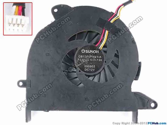 76786 SUNON GB1209PHV1-A Cooling Fan  B4322.13.V1.F.GN, w20x4x4, 12V, Bare Fan SUNON GB1209PHV1-A Cooling Fan  