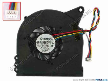 77289 SUNON GB0506PGV1-A Cooling Fan  13.V1,B3963.F.GN, Bare, w95x4x4, 5V SUNON GB0506PGV1-A Cooling Fan  
