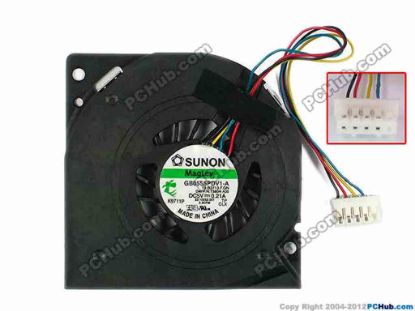 77404 SUNON GB0555PDV1-A Cooling Fan  13.B3713.F.GN, Bare, w85x4x5, 5V 0.21A SUNON GB0555PDV1-A Cooling Fan  