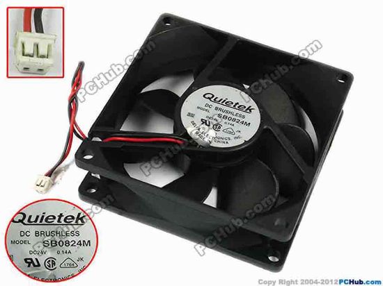 77405 Delta Electronics SB0824M Server - Square Fan sq80x80x25, w95x2x2, 24V 0.14A Delta Electronics SB0824M Server - Square Fan 